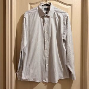 Arrow Slim Fit Blue and White Striped Shirt